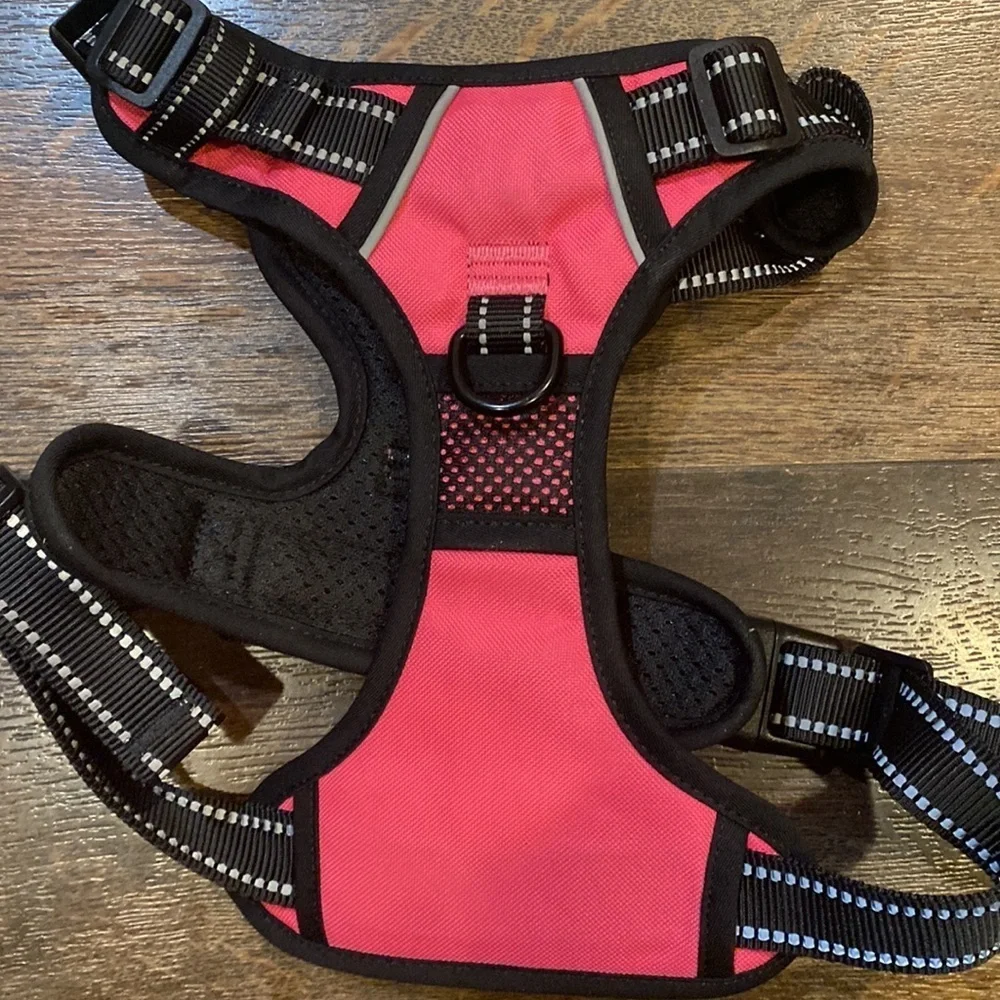 PoyPet No Pull Dog Harness Choke Front Medium Pink